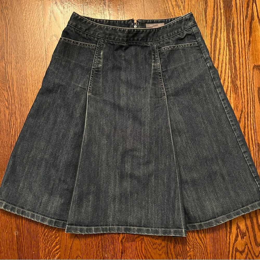 Ann Taylor Dark Blue Denim Skirt Size 4